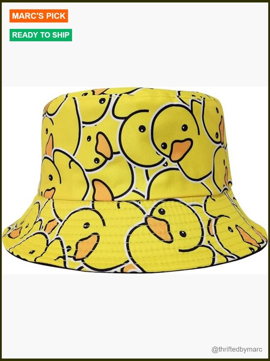 Unisex Reversible Duck Bucket Hat Sun Protection